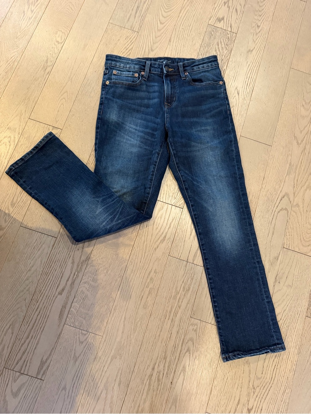 Aeropostale Men's Athletic Straight Dark Blue Jeans